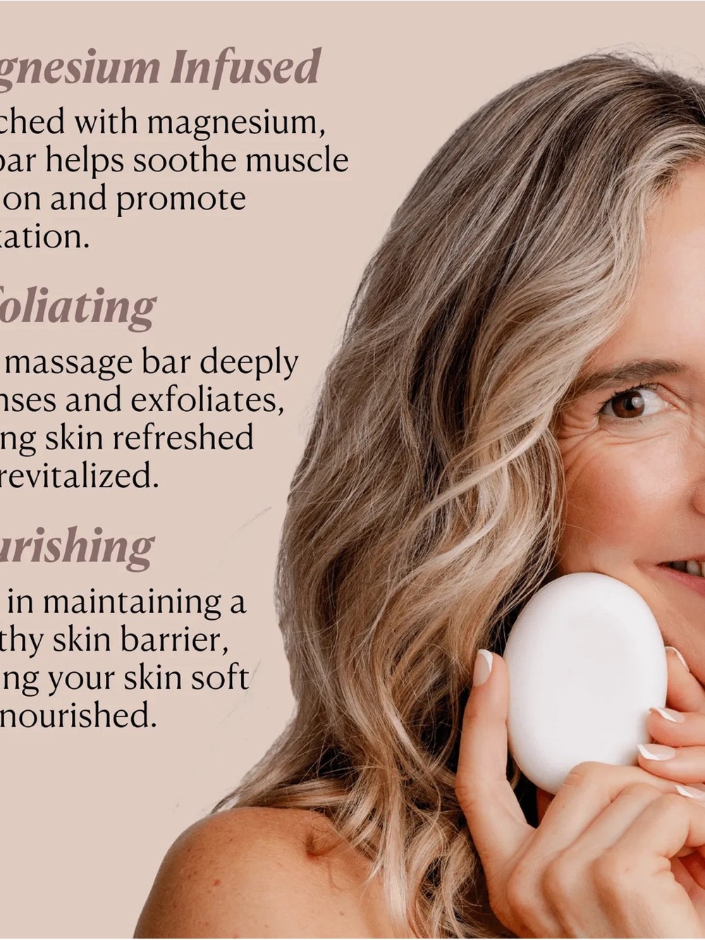Nakery Beauty SkinRecovery Magnesium Cleansing Massage Bar NIB (box damaged) - Picture 3 of 6